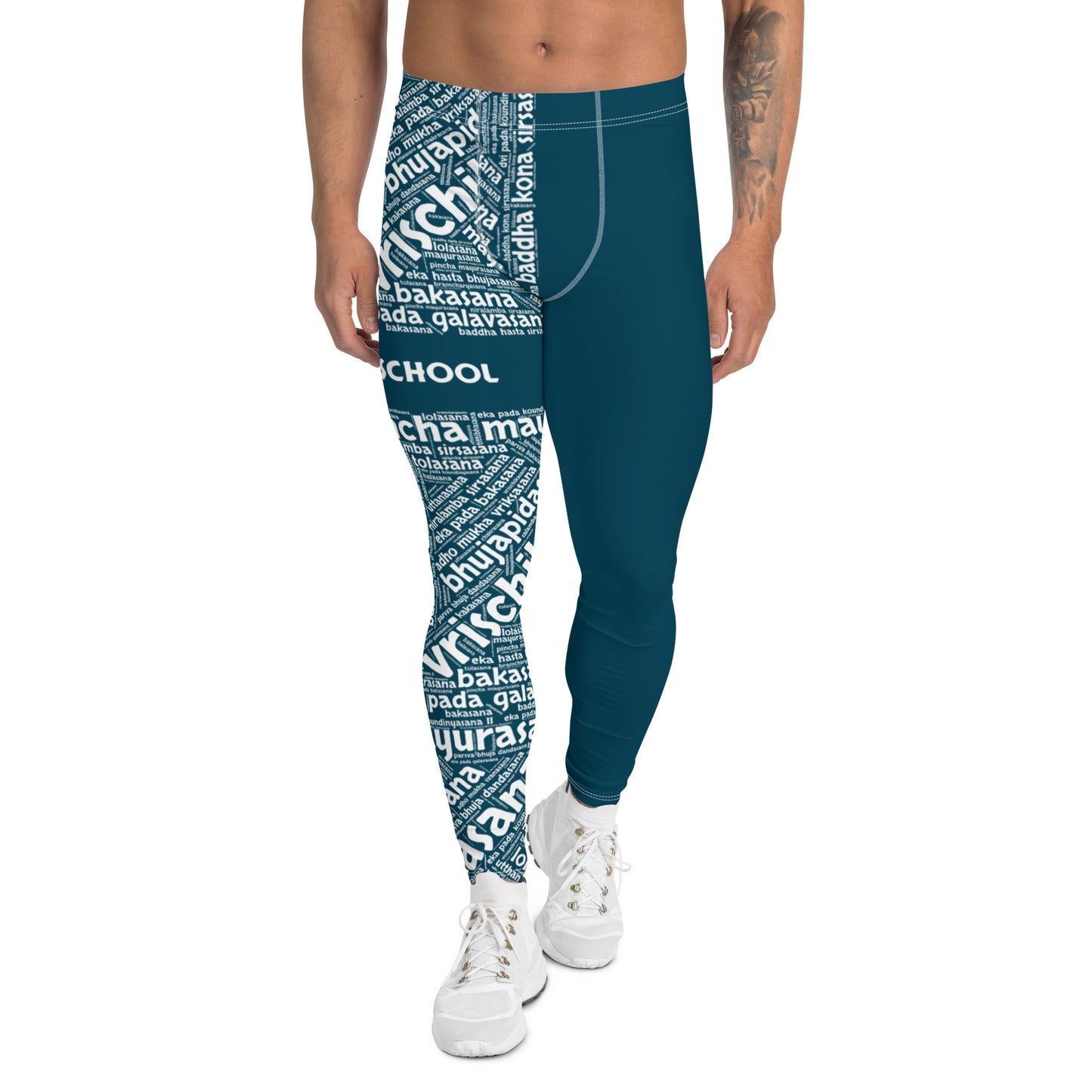 Sanskrit Men's Leggings (Blue)