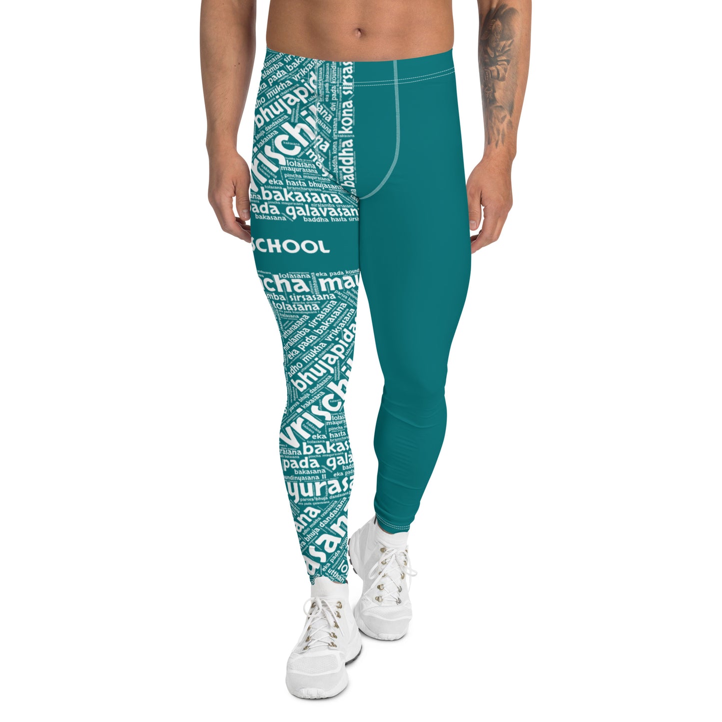 Sanskrit Men's Leggings (Teal)