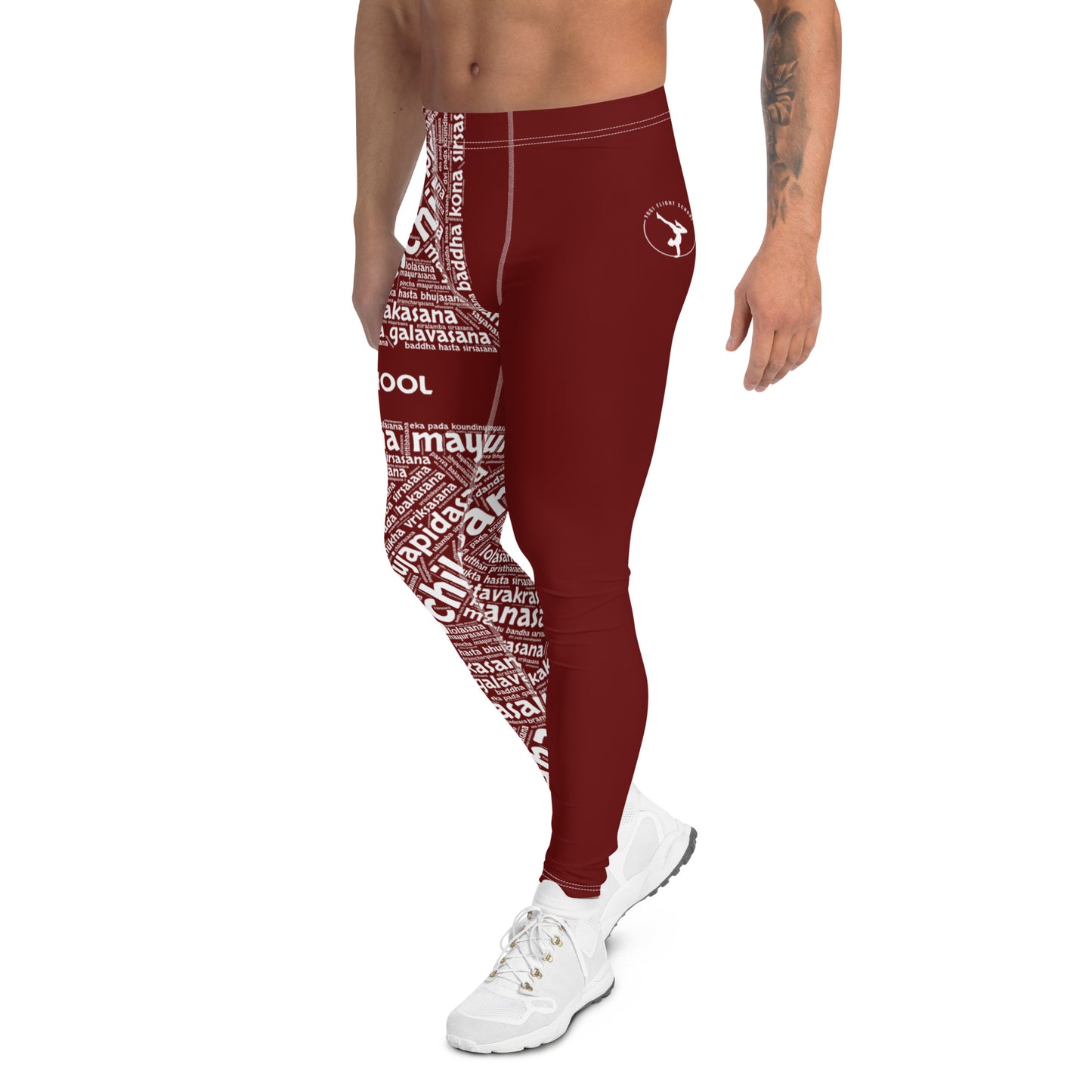 Sanskrit Men's Leggings (Maroon)