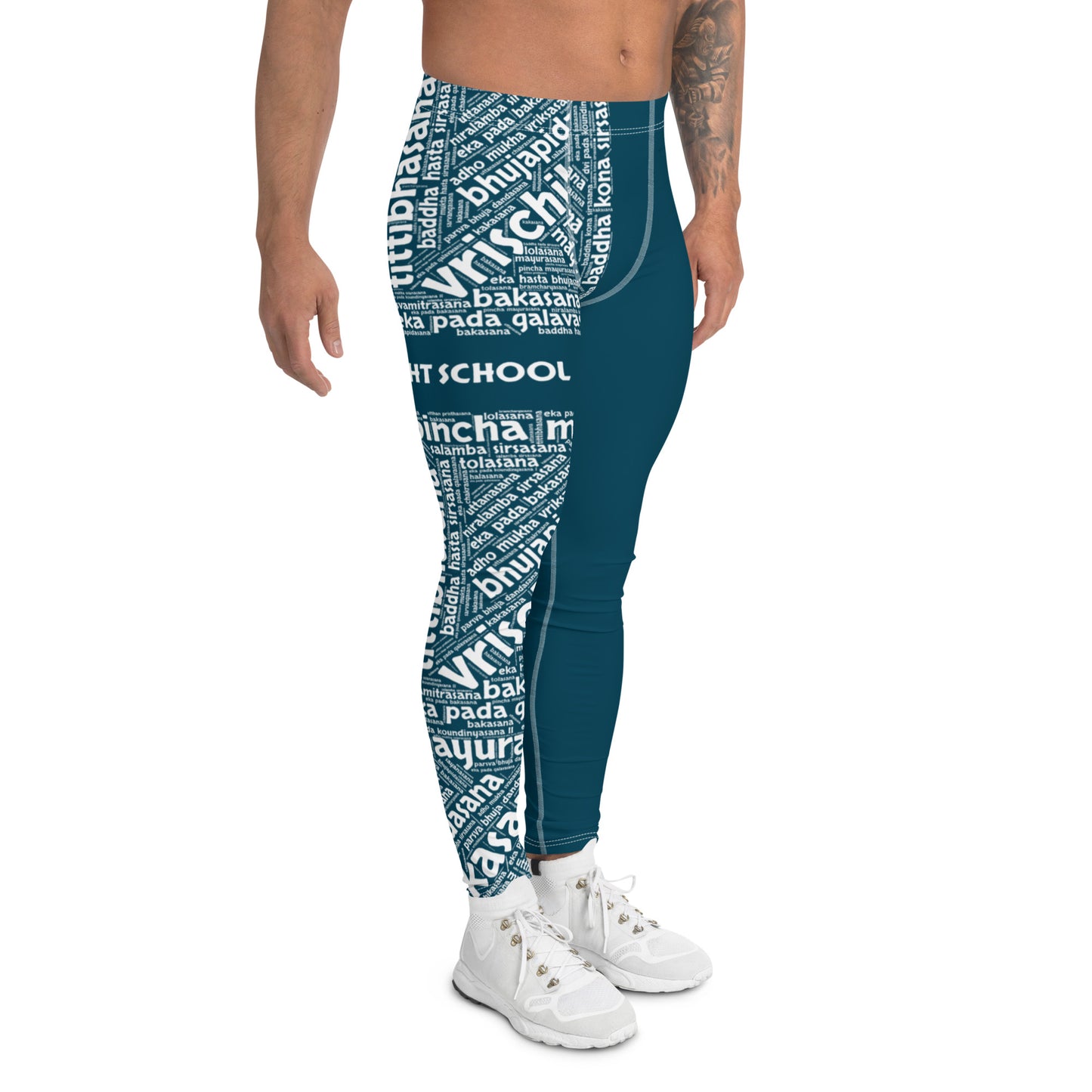 Sanskrit Men's Leggings (Blue)