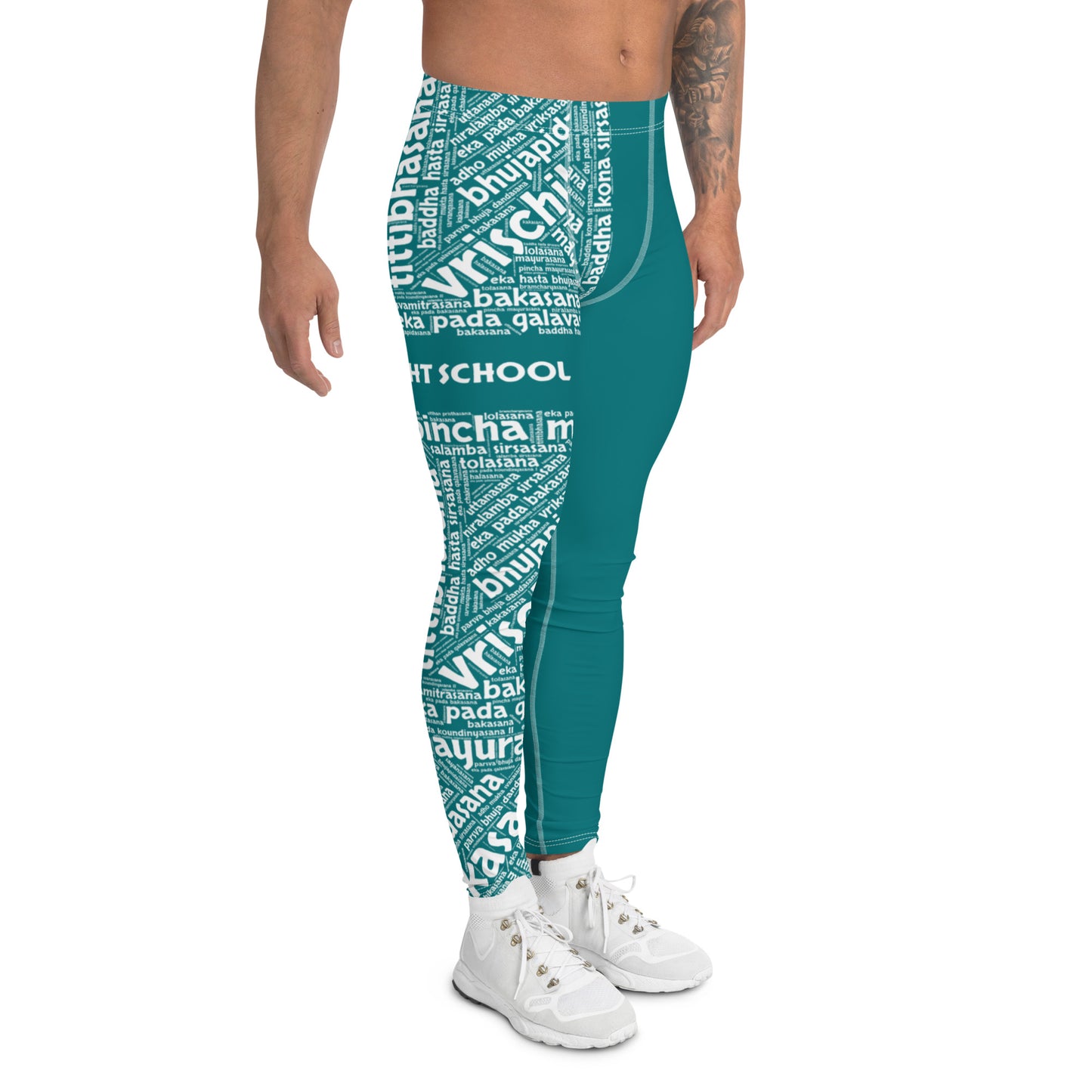 Sanskrit Men's Leggings (Teal)