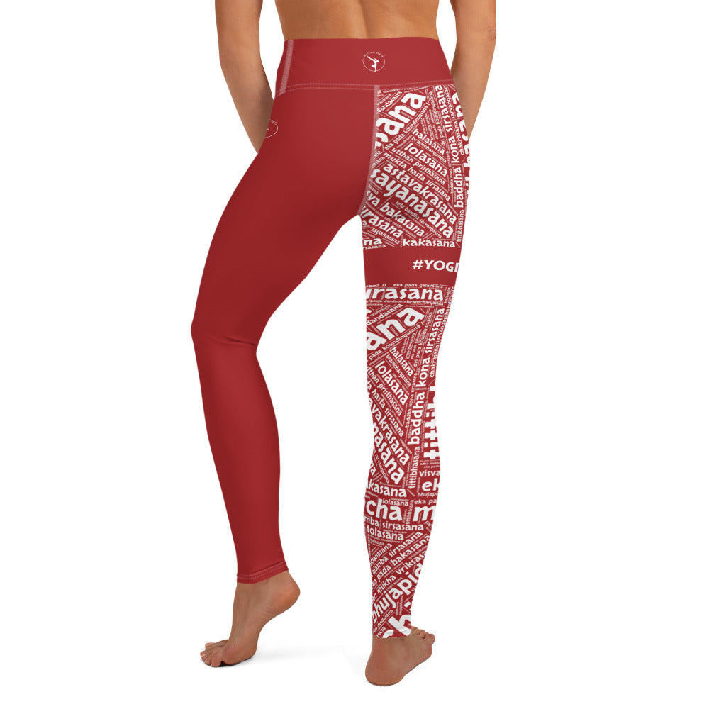 Sanskrit Leggings (Red)