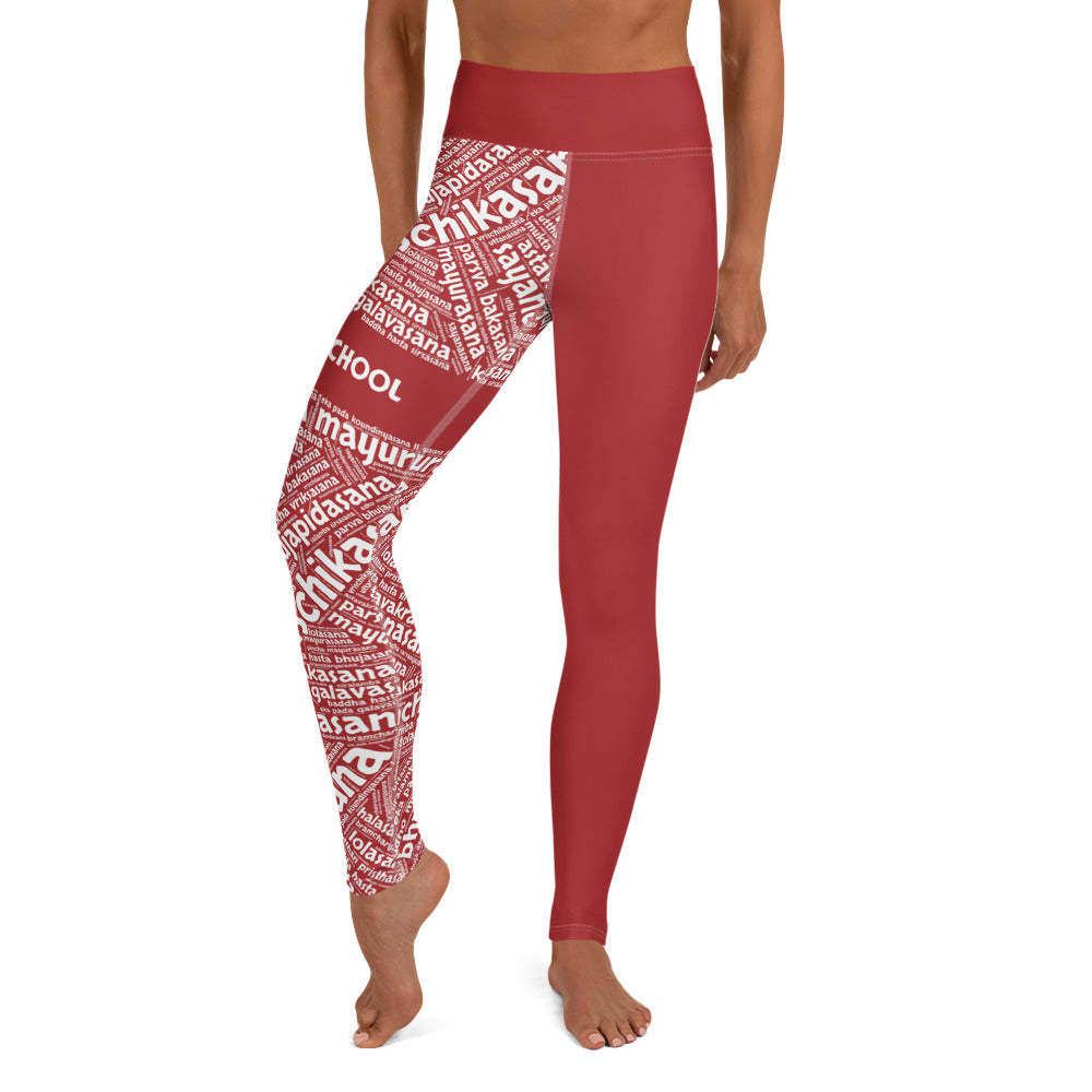 Sanskrit Leggings (Red)