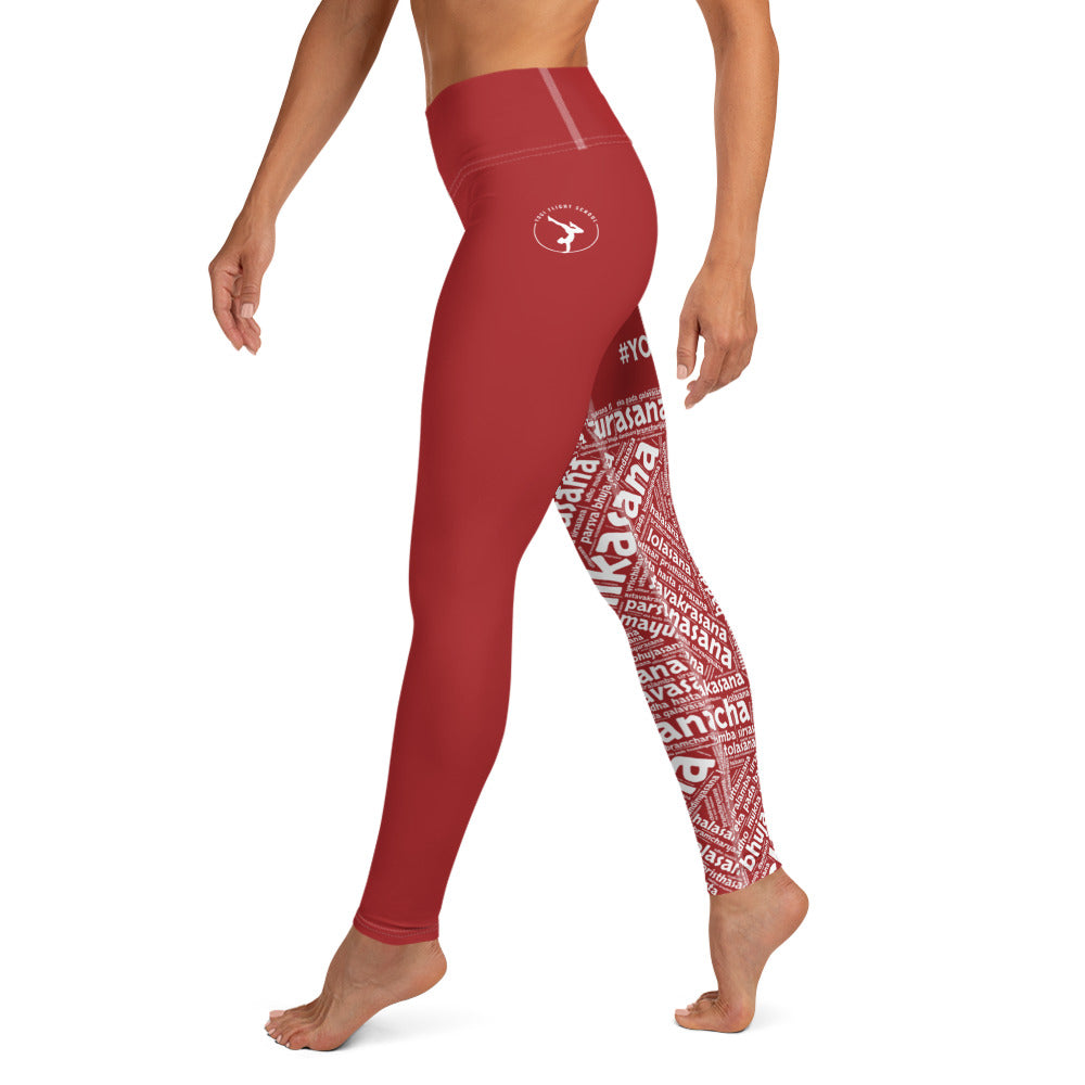 Sanskrit Leggings (Red)