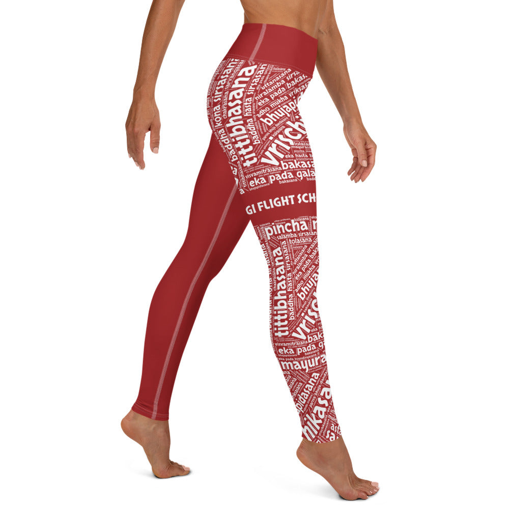 Sanskrit Leggings (Red)
