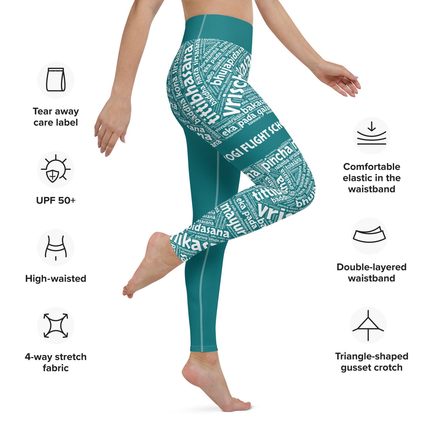 Sanskrit Leggings (Teal)