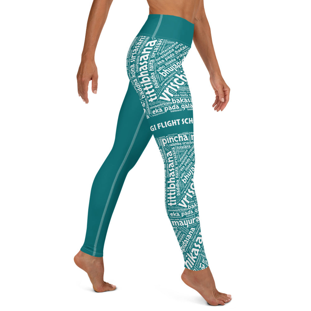 Sanskrit Leggings (Teal)