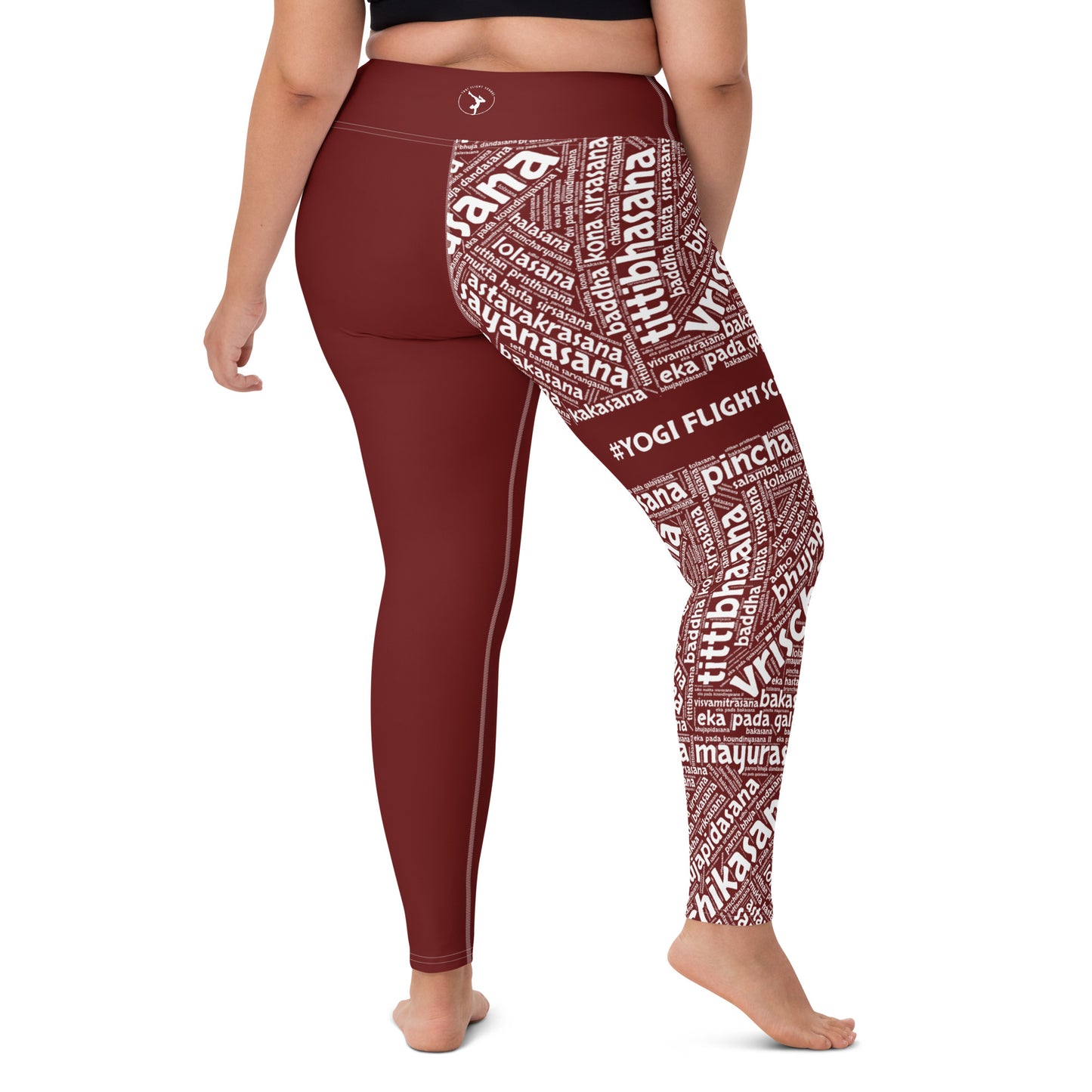 Sanskrit Leggings (Maroon)