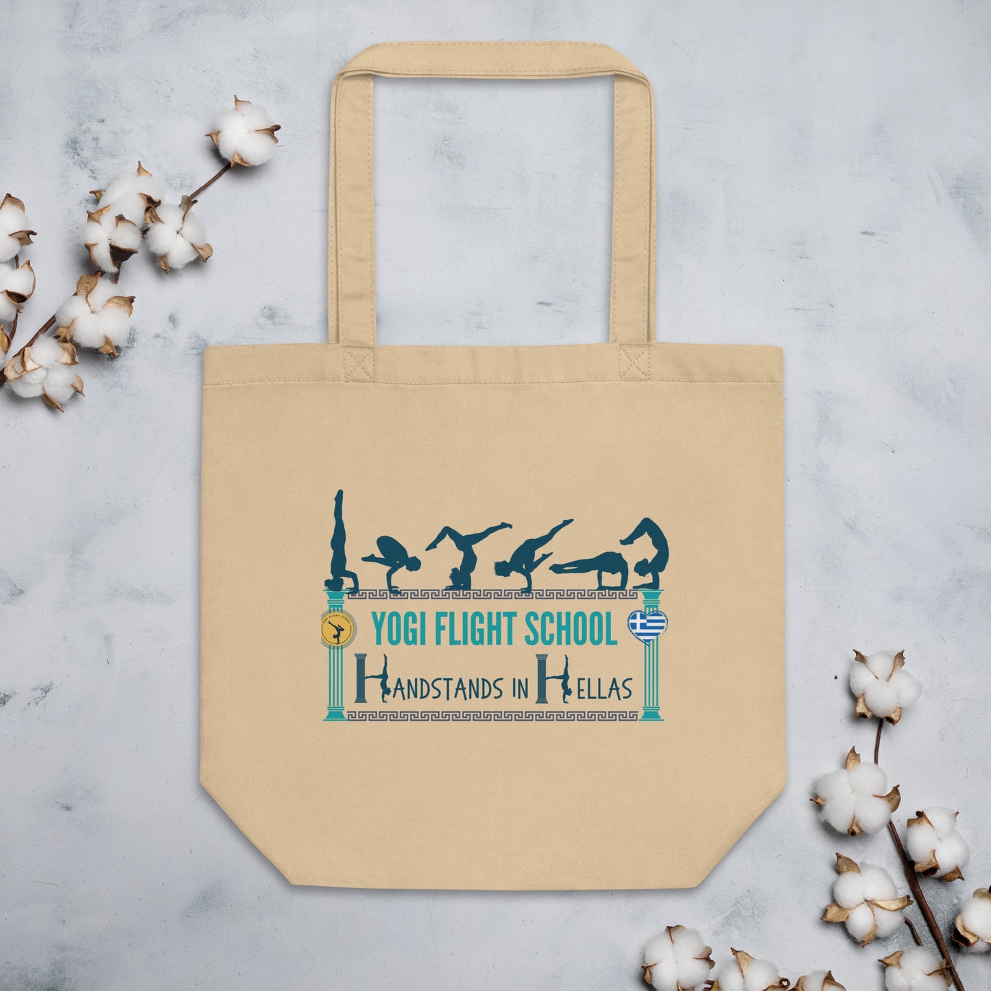 Handstands in Hellas: Eco Tote Bag (Natural)