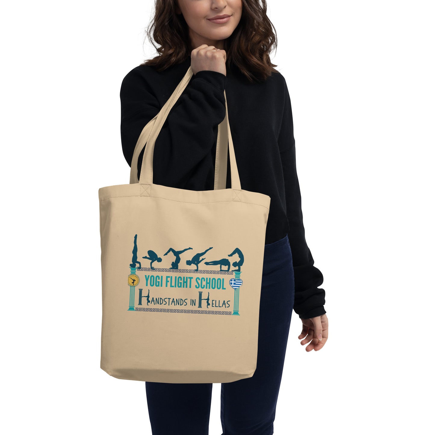 Handstands in Hellas: Eco Tote Bag (Natural)