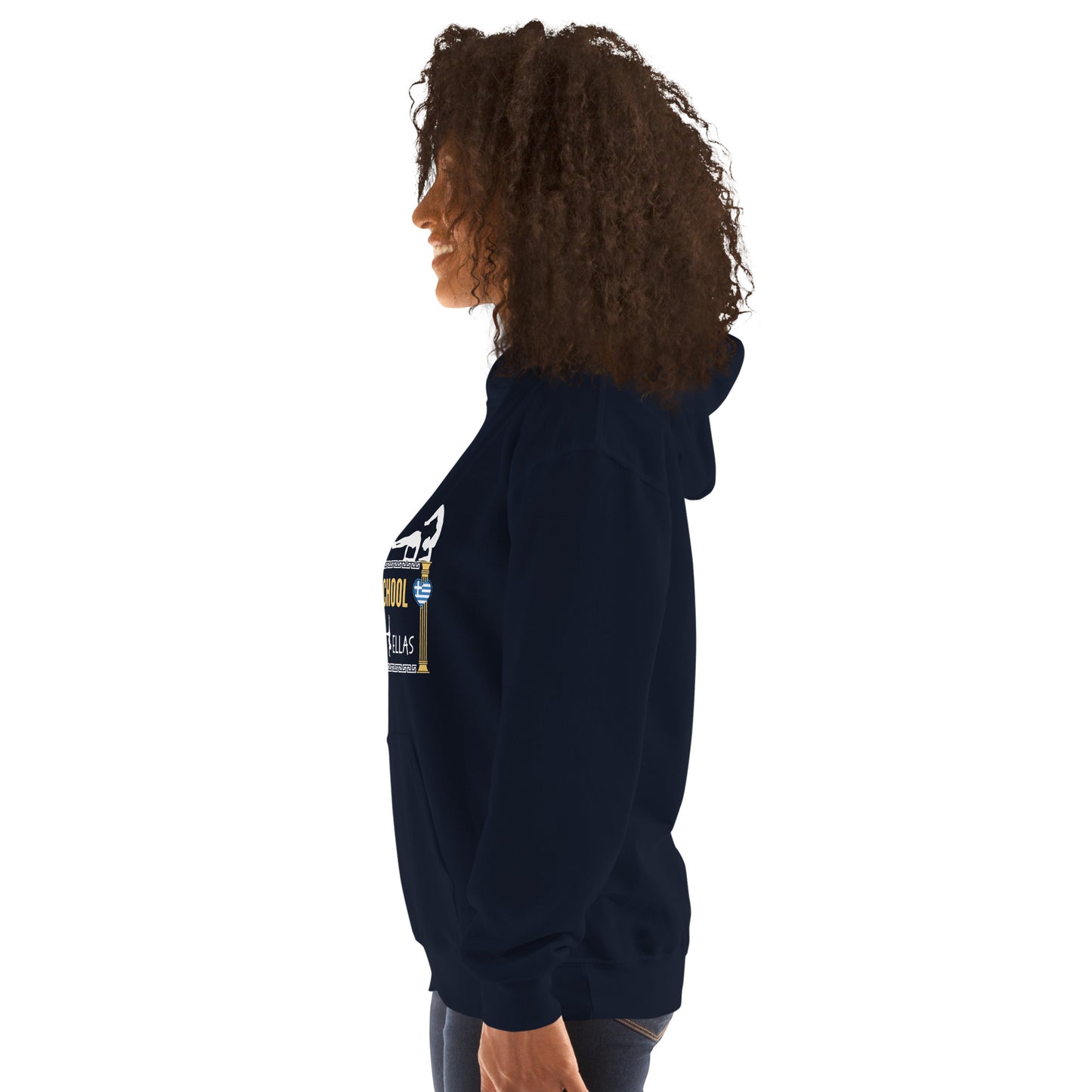 Handstands in Hellas: Unisex Hoodie (Navy)