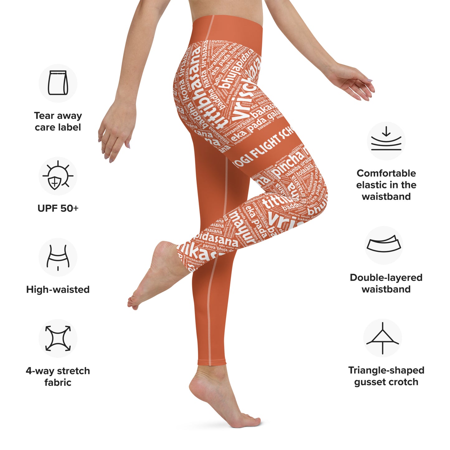 Sanskrit Leggings (YFS Orange)